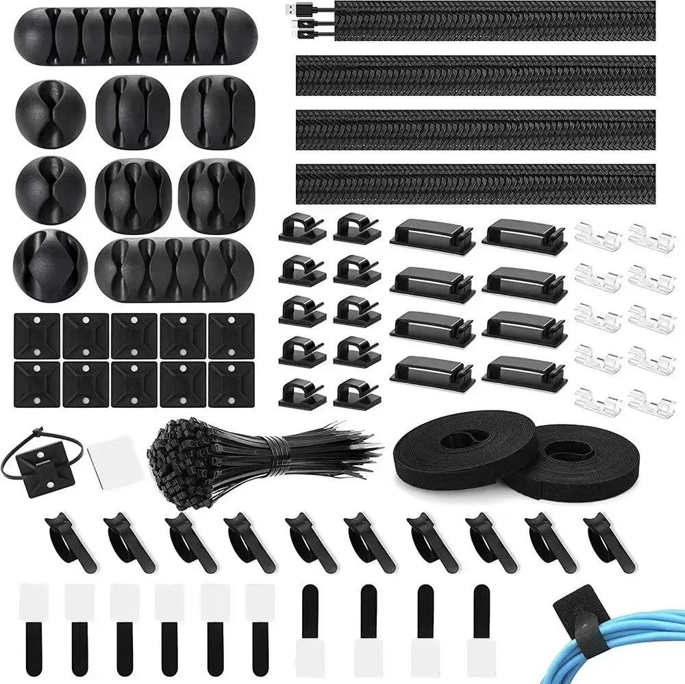 Car Cable Organizer - 173개들이 케이블 정리 클립, 사무실용 케이블