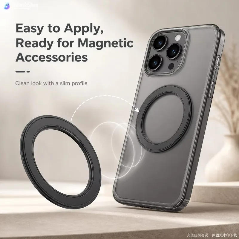 Car Phone Holder - MagSafe 호환 강력 자석 링형 휴대폰