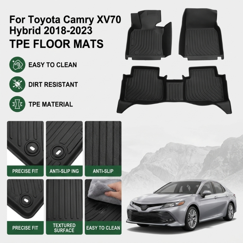 Car Floor Mat - 토요타 캠리 XV70 하이브리드 2018-2023년형 LHD