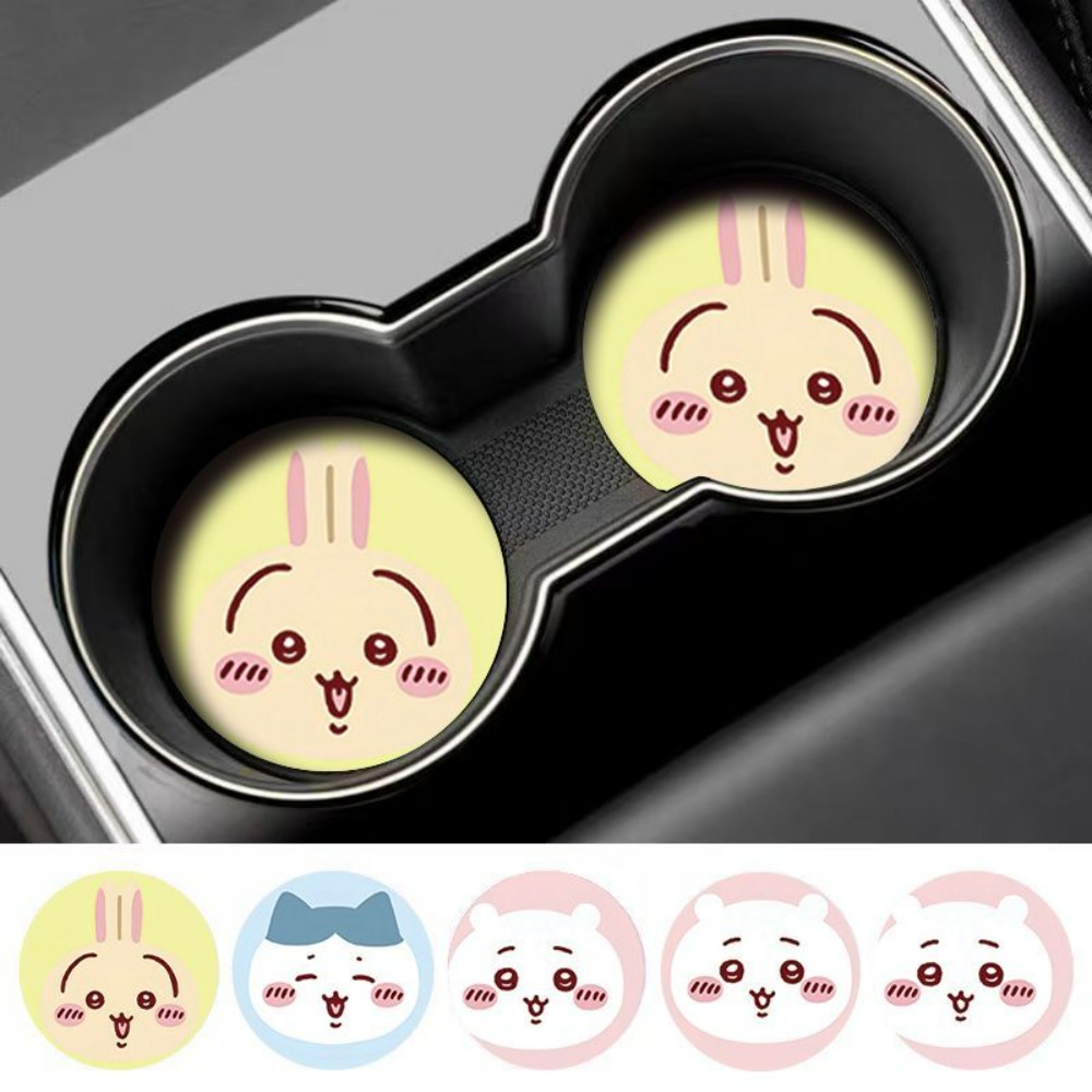 2개입 치이카와 자동차 미끄럼 방지 컵 매트 귀여운 만 - Car Accessories Japanese 리뷰 및 가격