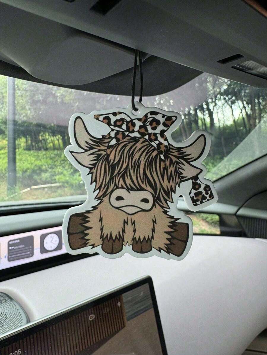 만화풍 하이랜드 소 자동차 방향제, 백미러 장식용 - Car Air Freshener 리뷰 및 가격